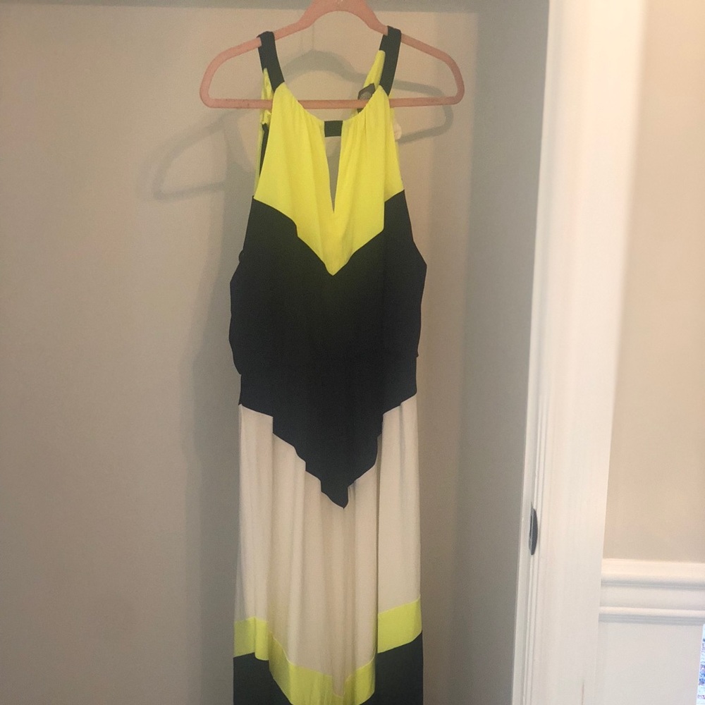 Vince Camuto Neon Yellow Maxi Dress